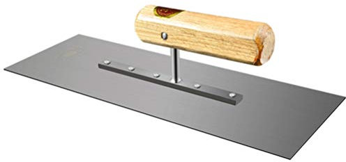 DOITOOL Cazzuola di finitura in calcestruzzo con manico in legno Manganese Acciaio Cemento Cazzuola Prodotti da Costruzione 32X11CM