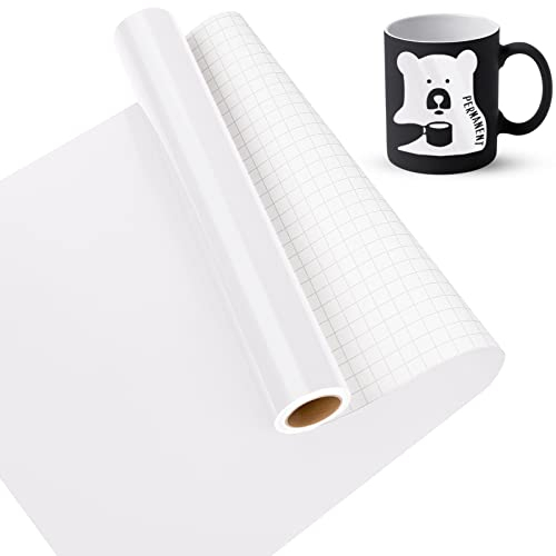 Lya Vinyl Glänzend Weiß Vinylfolie Plotter, Selbstklebend Plotterfolie für Cricut – 30,5 cmx 4,6 m, Weiß Plotterfolie, Selbstklebende Folie für Cricut, Silhouette Cameo 4