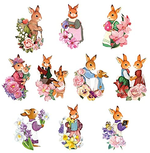 Ideen mit Herz 3-D Motive, ausgestanzt, ca. 7-10 cm, 10 Stück im Beutel | Bilder zum Basteln & Dekorieren | Grußkarten selber machen | Bildmotive für Scrapbooking & DIY-Deko (Fleißige Hasen)