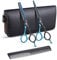 Purple Dragon Blaue Haarschere 5,5 Zoll Profi Friseurschere Friseurscheren set perfekt Haarschnitt für Damen und Herren Sharfe Schere für Barbier/Friseur/Anfänger