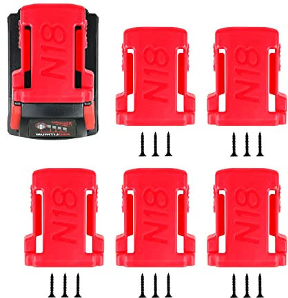 khanka Battery Holder Replacement for Milwaukee M18 18V Battery - Holds M18 18V 1.5/2.0/3.0/4.0/5.0/6.0/6.5/8/9.0/12.0-Ah Battery, Battery Holder Only