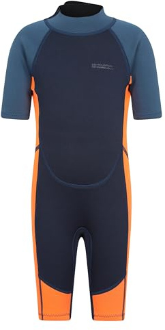 Mountain Warehouse Shorty Kinder Neoprenanzug | UPF 50+ UV-Schutz, Neopren-Einteiler mit Flachnähten & leichtgängigem Reißverschluss, Ideal für Strand, Surfen & Wassersport