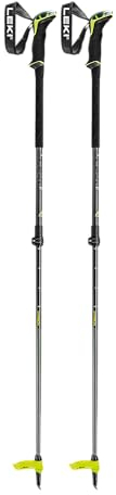 LEKI Guide Lite 2 Carbon Skistöcke, Dark Anthracite-Neonyellow, 105-150cm