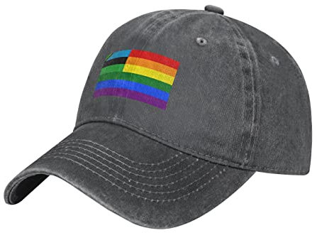 803 Baseballkappe Sansibar Regenbogenfahne Vintage Basecap Herren Denim-Hut Gebogen Krempe Sonnenmütze Mode Basecap Kappe, Für Frauen, Golf, Laufender