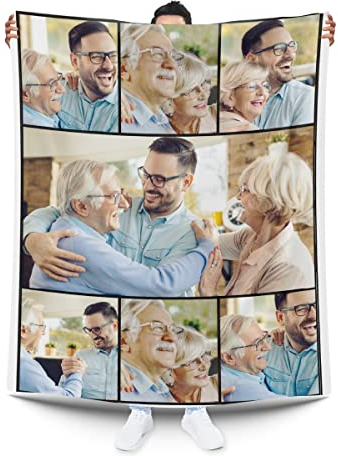 Manta Personalizada Collage. Manta con Foto y Texto Personalizada | E&B PORRAS