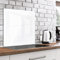 murando Glass Splashback for Kitchen 80x80 cm / 32x32 Backsplash Cooker Protector Tempered Glass Decorative Wall Art Panel Heat Resistant Graphic White f-A-10148-aq-a