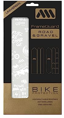 All Mountain Style Rahmenschutzfolie 200 µm - Transparente & Matte Lackschutzfolie – Micro‑Wabe PVC, selbstklebend, UV‑stabil – für Gravel & Rennrad – entwickelt in Barcelona - Coffee White
