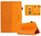 Custodia universale per tablet da 10 pollici, in pelle di alta qualità, per tablet da 9,7, 10,1, 10,3, 10,4, 10,5, colore: arancione