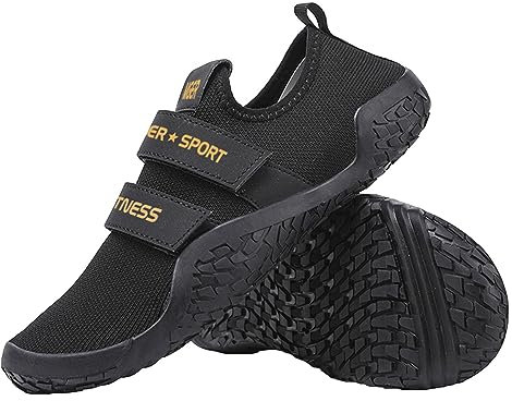 JiuQing Kreuzheben Schuhe Männer Frauen Gewichtheben Squat Schuhe Barfuß Fitness Cross-Trainer Sneaker Für Indoor Gym,Schwarz,39 EU