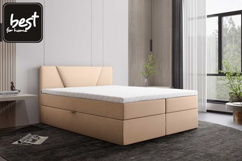 Best For Home Boxspringbett Jubilee Bonellfederkern inkl. Topper (180 x 200 cm, Trinity 4)