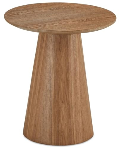 Furnhouse Tango Couchtisch | Eichenfurnier FSC®-Zertifiziert | Rund Ø45x50 cm Eiche Natur – Skandinavisches Design für Wohnzimmer & Beistelltisch