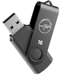 Mobility Lab USB-Stick, 16 GB, Schwarz, USB 2.0, Metall-Finish, für Windows und MacOS