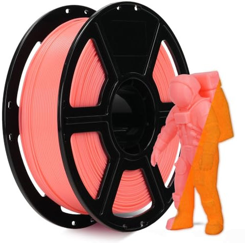 FLASHFORGE Glow-in-The-Dark Rapid PLA-Filament 1,75mm, Hoher Fluss Schnelles 3D Drucker Filament Leuchtend Rot Max 500mm/s Drucken, Hohe Helligkeit und Langanhaltender Leuchteffekt