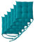 Il Tuo Artigiano Design 6 Stuhlkissen im Set, 40 x 40 cm 6 cm dick, Polsterung aus Schaumstoff und weichem Acryl, Sitzkissen Stuhl 6er Set, Stuhlkissen Outdoor 40x40 (6, Petrol)