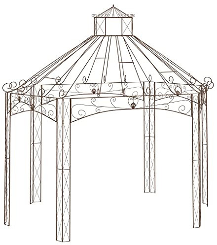 Lauuoeriau Haus & Garten, Gartenpavillon, antikbraun, 400 x 258 x 378 cm, Eisen