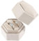 JJiaoLinin Ringbox Hochzeit aus Samt, 2 Slot Ringkästchen, Elegante Schmuckschatullen Mit Abnehmbarem Deckel, für Hochzeit,Vorschlag,Valentinstag, Einkaufszentrum Zähler Schmuck Display(Beige)