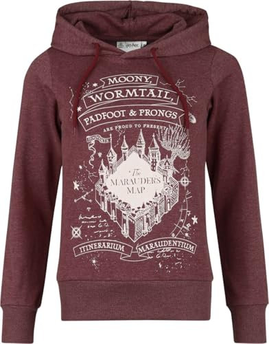 Harry Potter Karte des Rumtreibers Frauen Kapuzenpullover Bordeaux S