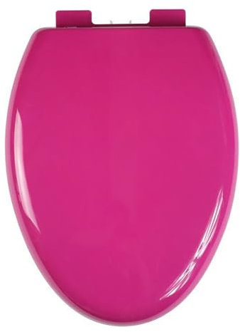 Langer WC-Sitz mit Absenkautomatik und V-förmigem Deckel, leise und kein Zuschlagen, 150 kg Kapazität, schnelle Installation, langlebig und leicht zu reinigen, Rose