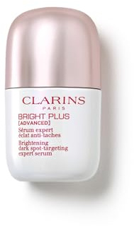 Clarins Siero Bright Plus | Illumina visibilmente e aumenta la luminosità | Uniforma il tono della pelle | Mira alle macchie scure | Contiene vitamina C e niacinamide | Tutti i tipi di pelle | 1 oncia