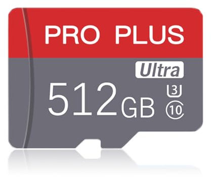 512GB Micro SD Card Memory Card High Speed Class 10 SDXC with SD Adapter For Smartphone,Tablet,Drone and Compatible Devices