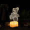 Deluisho 3D Teddybär Illusion Lampe, 3D Teddybär Lampe, 3D Illusion Nachtlicht, Kinder Bär Thema Raumdekoration Licht, Kreative Geschenk, 5V USB Betrieben