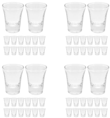 PRETYZOOM 4 Juegos Cáliz De Cristal Vasos De Comunión Tazas Para Sacramento Santo Grial Decorativo Soporte De Lavabo Copas De Comunión De Cristal Cáliz De Comunión Vidrio 24 Uds * 4