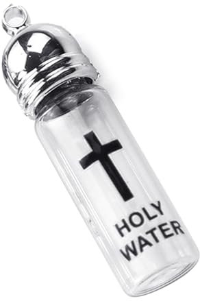 Btgghytr Langlebige Weihwasserflasche Glasbehälter für Weihwasser mit dem trendigen Deckel für religiöse Praktiken und geben