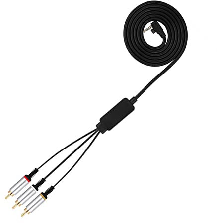 RASTKY Cavo AV Video da 1,5 M per - Cavo ABS per Componenti della Console - Sostituzione per Giocatori, Design Leggero e Portatile