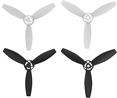 ZAPYVET 4 STK Ersatzpropeller Drohne Schnellverschluss Propellerblatt Propellerschraube Flügelventilator Zubehör Ersatzteile Schwarz Weiß Rot Parrot Bebop 2.0 Drohnenpropeller(2 Black 2 White)