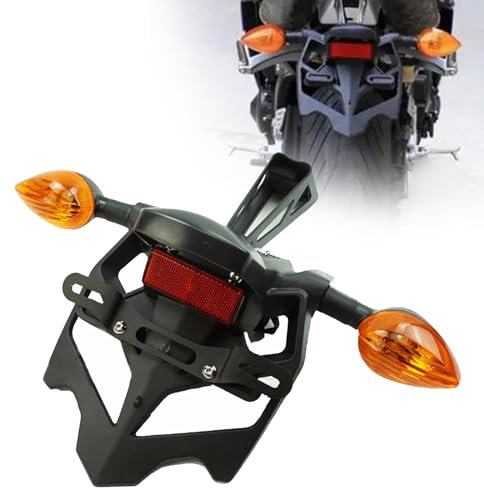 MKYOKO Rear Tire F&ender Motorcycle License Number Plate Light Frame Holder Bracket For Y&amaha YZF-R1 YZF R1 2009 2010 2011 2012 2013 2014