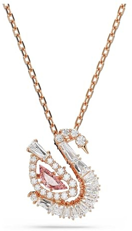 Swarovski Swan Pendant, Mixed Size, Swan, Pink