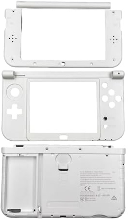 Hzxkqmil Replacement Housing Inner Shell for Nintendo New 3DS XL/LL Console | DIY Screen Frame Cover Case Button Faceplates Battery Holder Shell Accessories for New 3DSXL/New 3DSLL, White