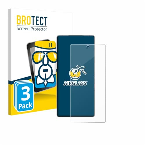BROTECT Schutzglas für ZTE Nubia Red Magic 11 Pro | 3 Stück Transparenter Displayschutz Made in Germany Schutzfolie Panzer Folie Glas 9H Anti-Fingerprint Einfache Montage Clear