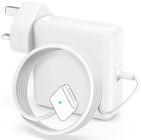 45W Magnetic T-Tip Charger for MacBook Air, Replacement Power Adapter for MacBook Air 11&13 Inch (2012-2017) Suitable for A1435, A1436, A1465, A1466, Safe Magnetic Connector, UK Plug