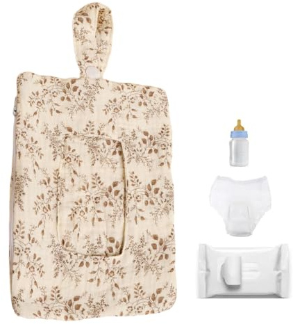 Windeltasche – Baumwolle 22 x 14 cm | Organizer für Windeltasche | trockene Taschen aus wasserdichtem Stoff | Wiederverwendbare Reinigungstücher für Kinderwagen, Kinderwagen, Kinderwagen, Buggy,