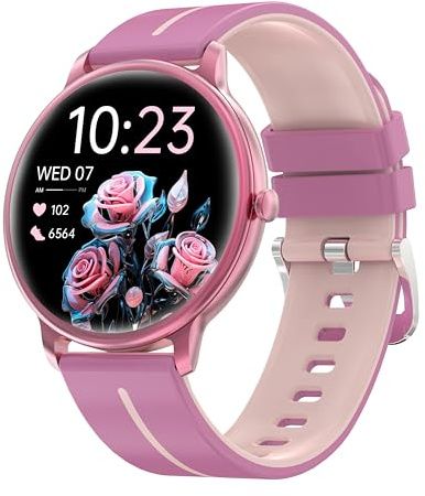 AcclaFit Smart Watch, 1.43’’ AMOLED Smart Watches for Men Women (Answer/Make Call), Fitness Tracker with Heart Rate/Sleep Monitor, IP68 Waterproof Activity Tracker, Pedometer for Android iOS