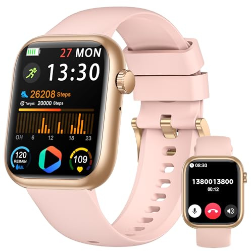 Montre Connectée Femme Homme, 1.83 Smartwatch avec Appel Bluetooth, Tensiomètre/Fréquence Cardiaque/SpO₂/Sommeil, Podometre, 123+ Mode Sport, Etanche IP68 Sport Bracelet Connecté pour Android iPhone