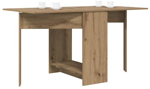 vidaXL Esstisch 138 x 70 x 73,5 cm Holzwerkstoff Artisan-Eiche, Moderner rechteckiger Esstisch, ausziehbar, wasserfest, schickes Möbel für Wohnzimmer, Küche