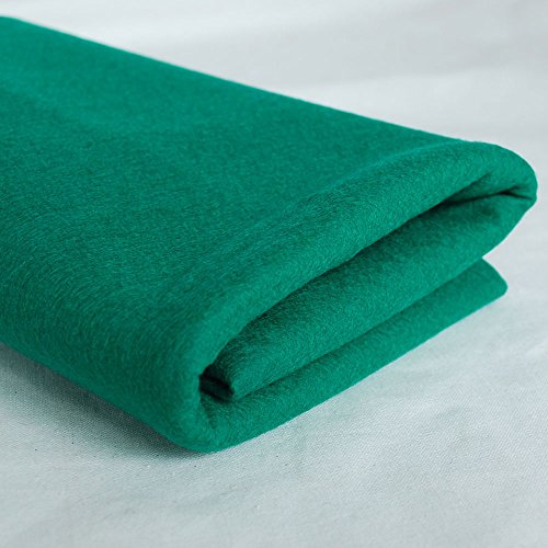 100% Pure Wool Felt Fabric - 1mm Thick - Bright Forest Green - 40cm x 50cm