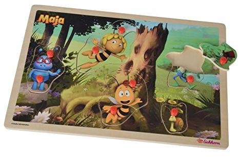 Eichhorn 109345403 - Biene Maja Steckpuzzle mit 9 Steckteilen, 30x20cm