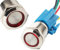 CESFONJER LED Beleuchtet Drucktaster, Selbstsperrender Latching Drucktastenschalter, IP67 LED-Taster, LED Druckknopf für Auto mit 23cm Kabel Kit für 19mm 3/4Montagebohrung 12V Power (Rot)