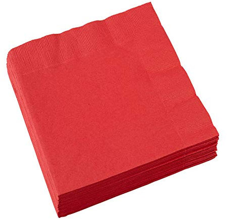 PARTY DISCOUNT Servietten rot, 33 x 33 cm, 20 Stück
