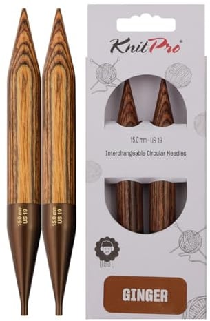 KnitPro Ginger Interchangeable Circular Needles 5 (13cm) | 15.00mm