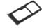jbTec SIM-Tray/SD-Card kompatibel mit Huawei P Smart/Enjoy 7s - Kartenhalter Single Slot Schlitten, Farbe:Schwarz