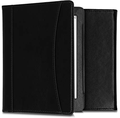 kwmobile Flip Hülle kompatibel mit Tolino Shine 3 - Vorderfach Handschlaufe - Schwarz