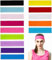 QUMENEY 14 x Yoga-Stirnbänder, bunt, sportlich, modisch, elastisches Schweißband für Damen und Mädchen, Sport, Pilates, Fitness