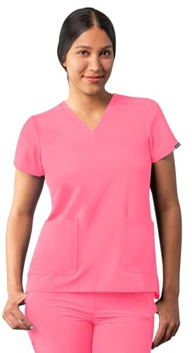 Adar Addition Scrubs for Women - Modern V-Neck Scrub Top