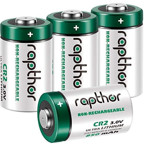 Rapthor CR2 3V Lithium Battery 850mAh with PTC Protection for Golf Rangefinder Mini 25 Mini 50 Baby Monitor Flashlight Alarm Systems