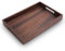 Rechteckige Form Holztabletts, Holztablett Walnuss Teetablett Serviertablett Home Supplies Handgefertigt Dekorativ Praktisch für Restaurant für Kaffeebüro(S, Blau)