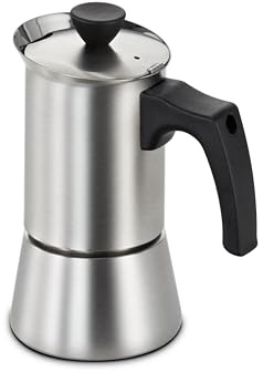 Neff Z9410ES0, Espressokocher, 4 Tassen (200 ml), Made in Germany, induktionsgeeignet, ergonomischer wärmeisolierender Griff, Edelstahl
